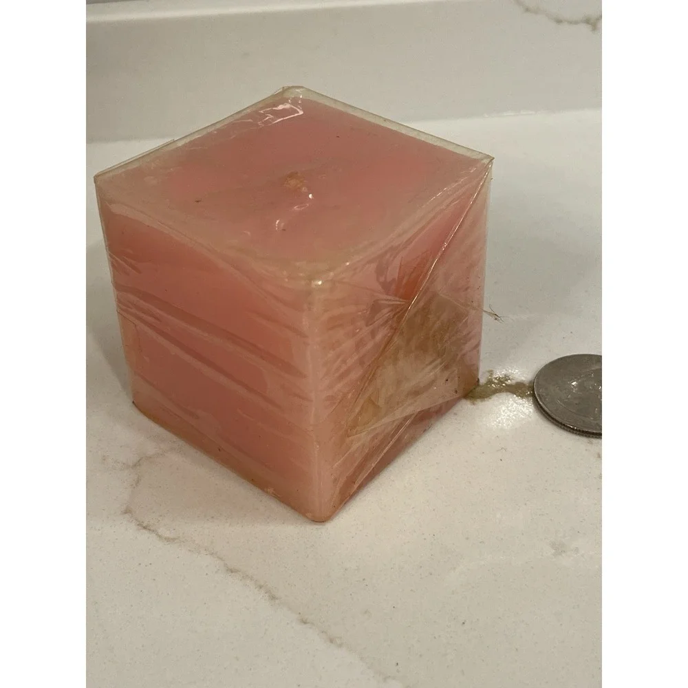 The Healing‎ Garden Jasmintherapy Pillar Candle Pink New Vintage Old Stock Coty